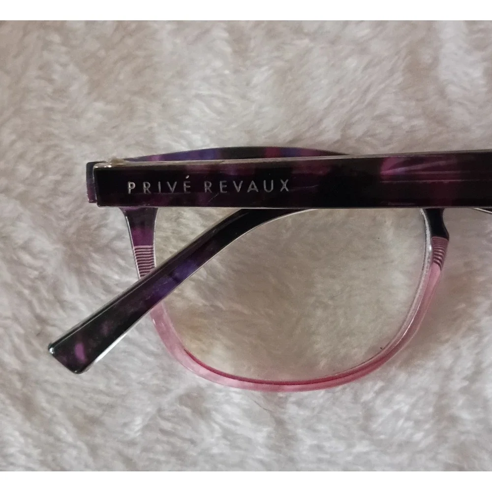 NEW Privé Revaux Show Off +3.50 Reading Glasses Purple Pink Ombre Eyeglass...